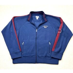 Cuffy's Cape Cod Mens Large Blue Full Zip Track Jacket Massachusetts Sailboat‎